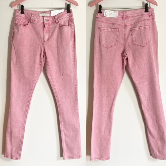 NWT Cato Pink Mid Rise Skinny Jeans Size 6 - Picture 1 of 8